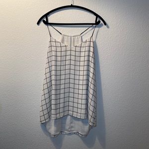 Dressy black and white tank top